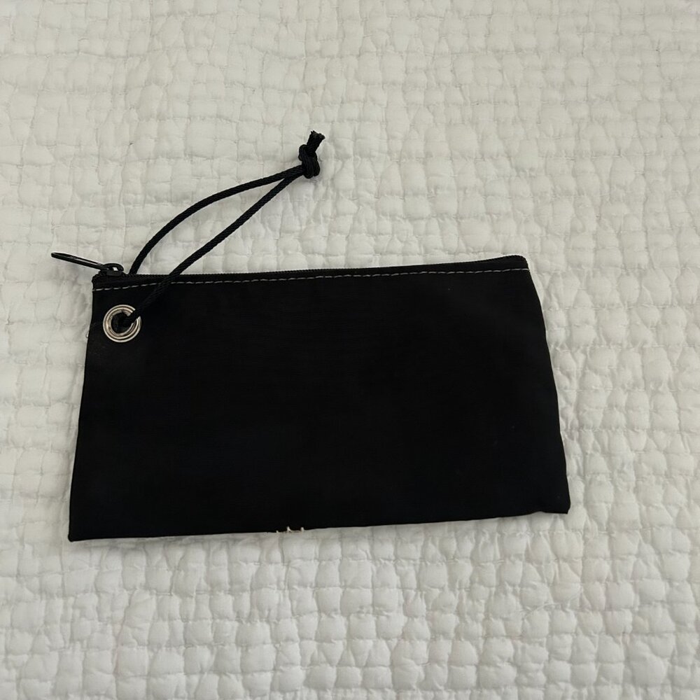 Sea Bags Wristlet/Clutch Black with Silver Metallic Anchor - Picture 3 of 3